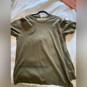 OFF-WHITE Mens Green T-Shirt